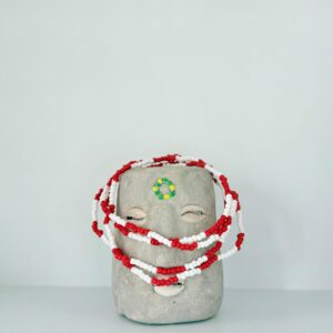 SANT collares normales shango rojo con blanco